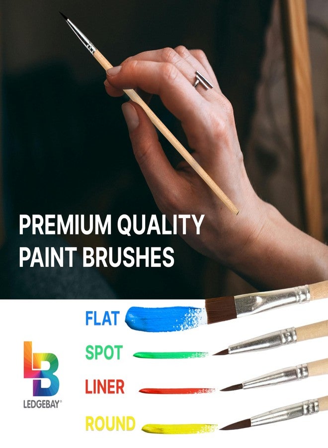 Ledgebay DIY Paint by Numbers Kit for Adults Framed Canvas: Beginner to Advanced Paint by Numbers Kit, Kits Include Acrylic Paint Set Brushes Tabletop Easel (Moonlight Bay 12" x 16" Framed) - Image 4